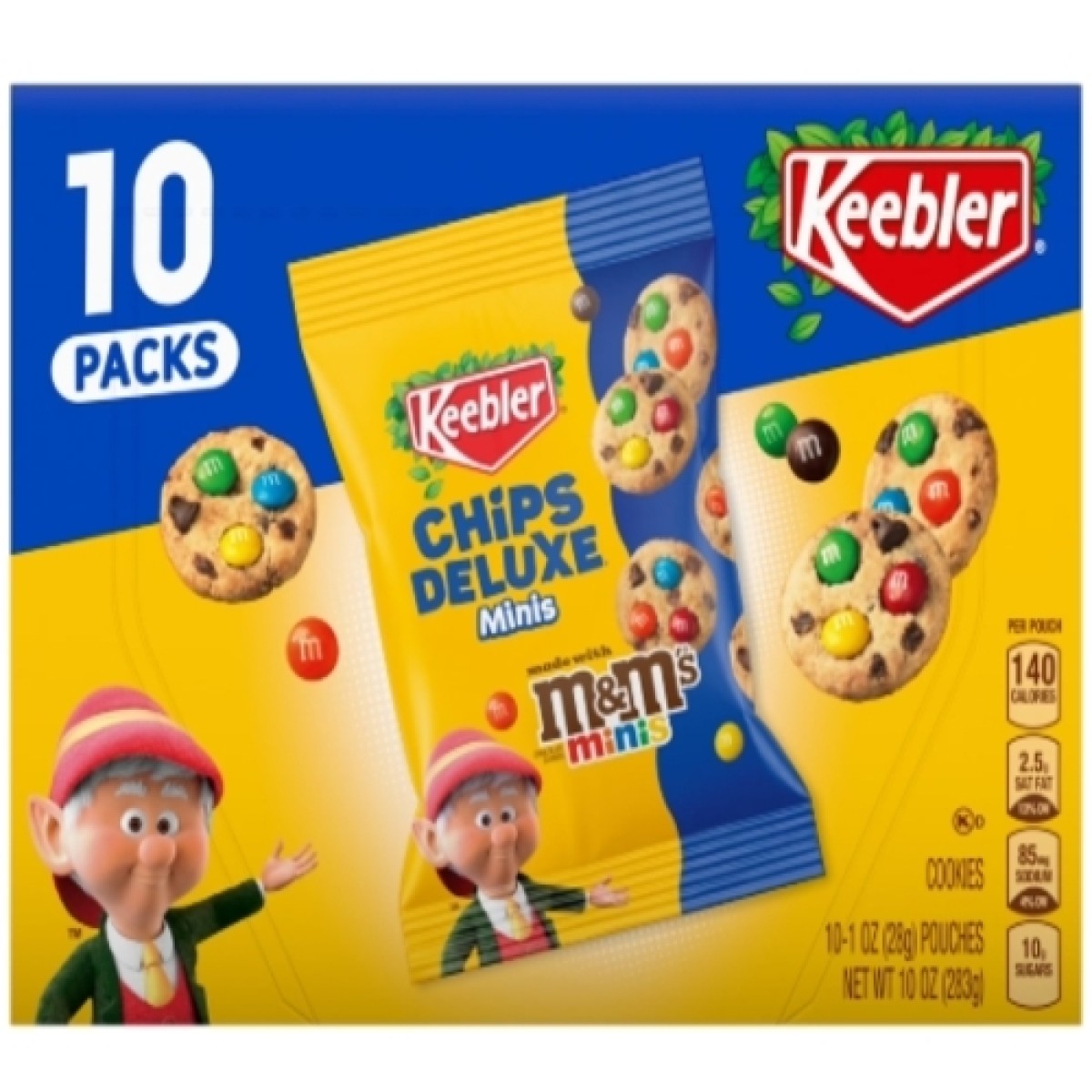 Keebler chips deluxe minis m&m's 10x45gr